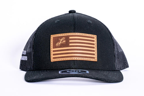 American Flag with Script L, Snap Back Hat