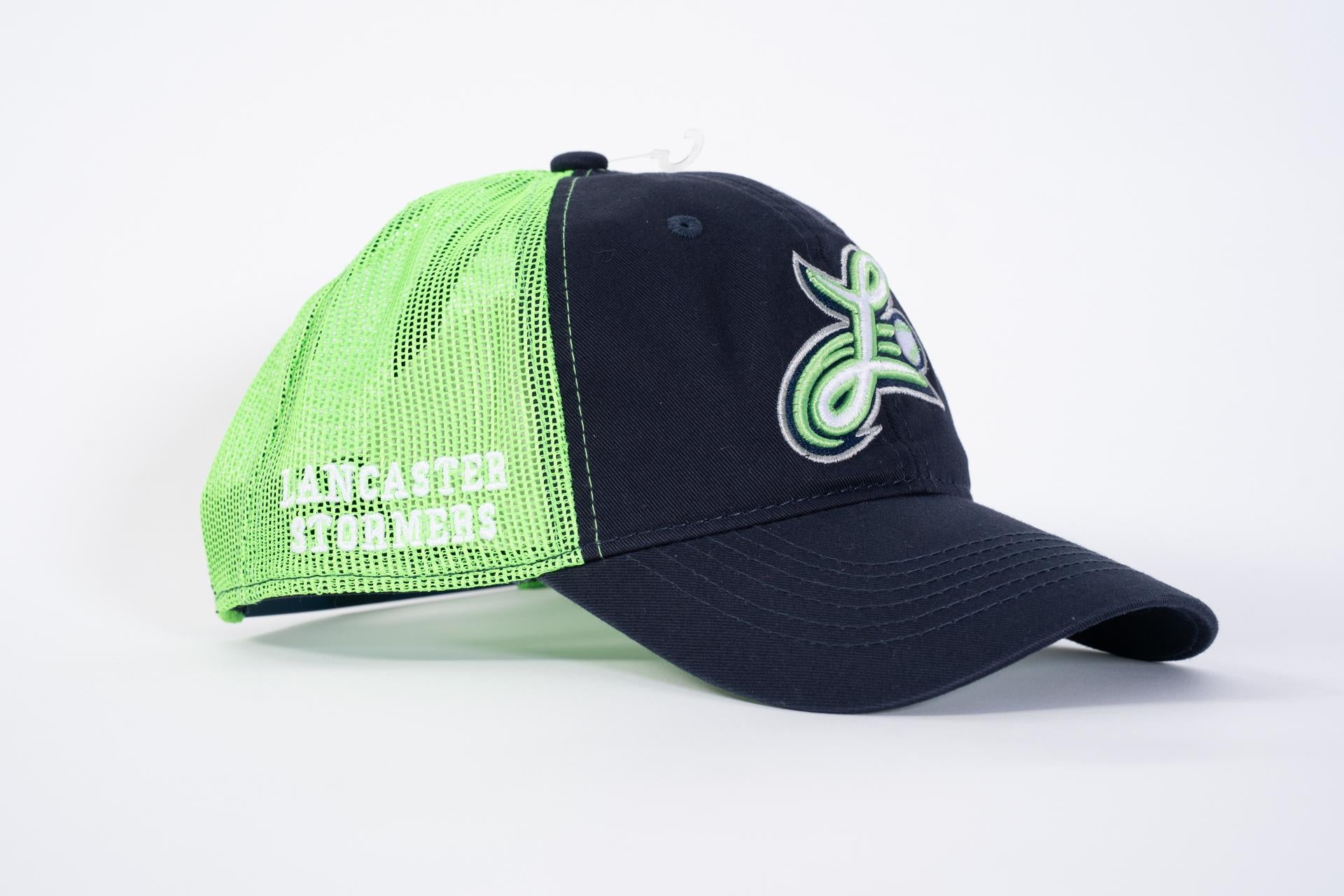 Script L Blue & Green Hat